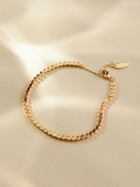 Anthropologie Gold-Tone Tennis Bracelet